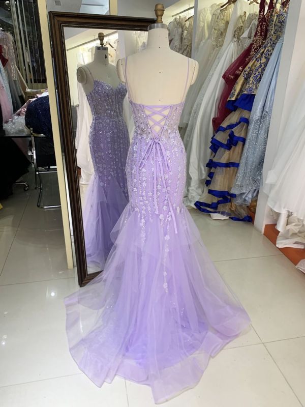 New floral wholesale long gowns evening prom dresses with corset top 2025 for girl