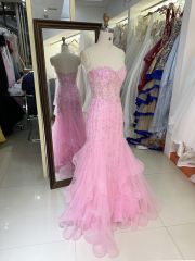 New 3D floral sweetheart mermaid wholesale long gowns girl dress prom 2025 for women