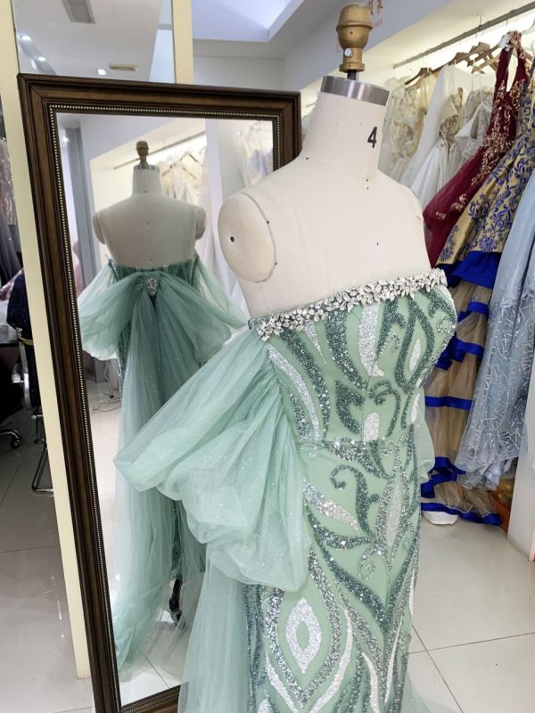 New sequin mesh bow boning wholesale long gowns evening prom dress 2025 for girl