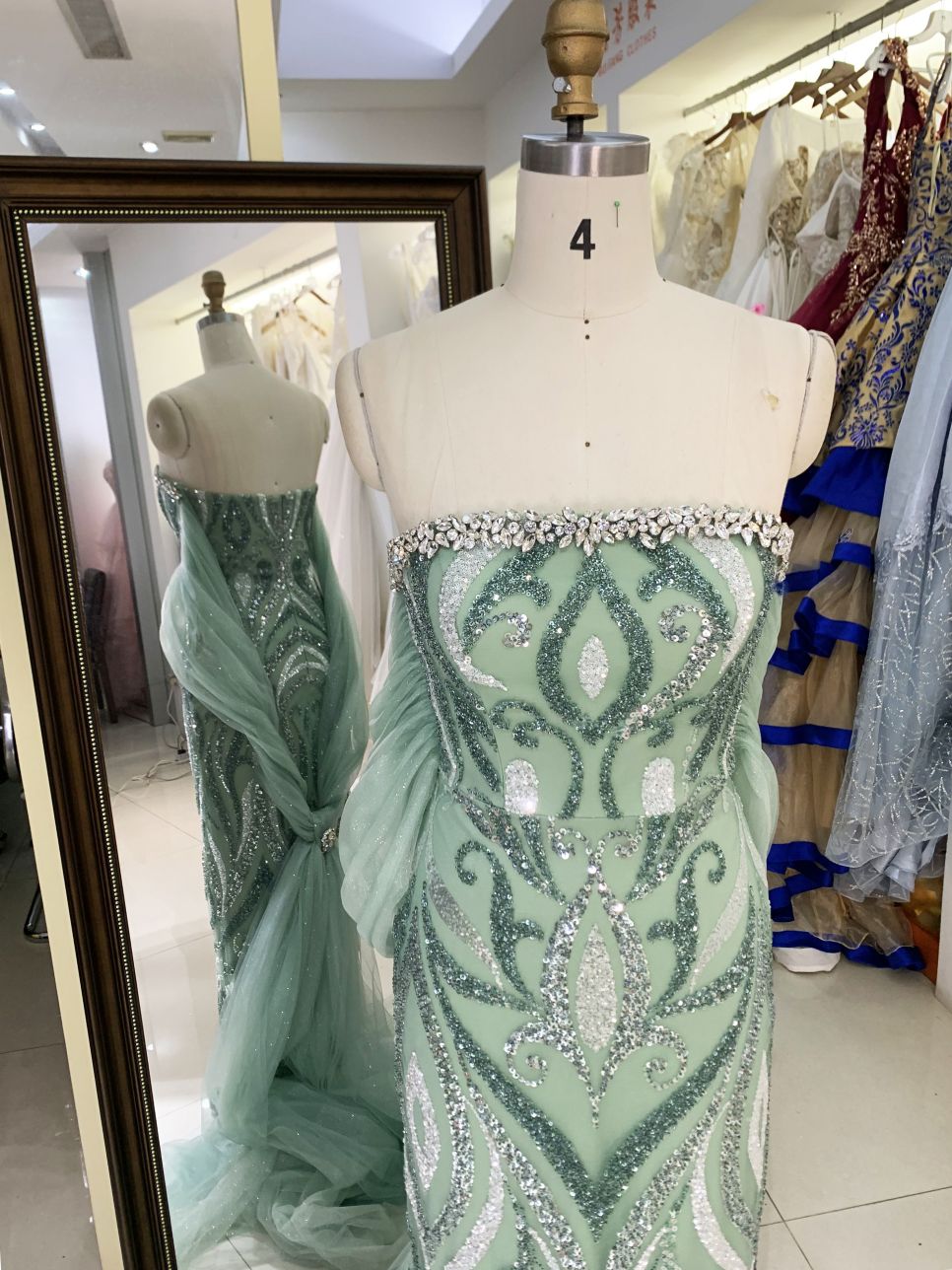 New sequin mesh bow boning wholesale long gowns evening prom dress 2025 for girl