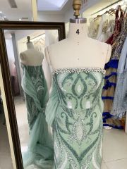 New sequin mesh bow boning wholesale long gowns evening prom dress 2025 for girl