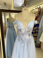 New floral ball gown wholesale long gowns evening prom dress 2025 for young girl