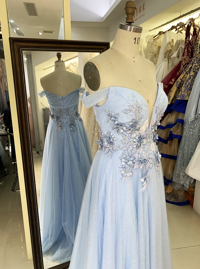 New floral ball gown wholesale long gowns evening prom dress 2025 for young girl