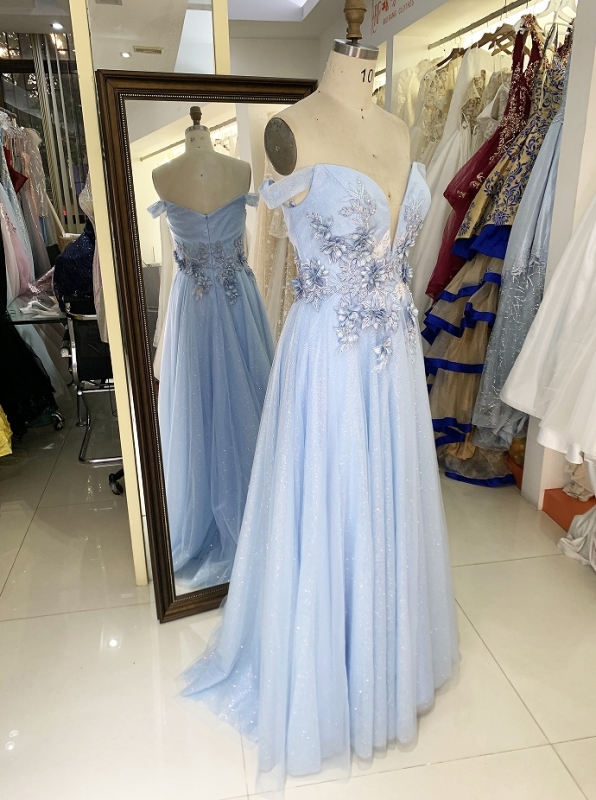 New floral ball gown wholesale long gowns evening prom dress 2025 for young girl