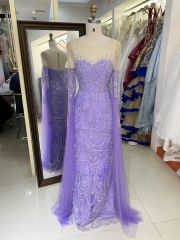 New wholesale beading long sleeves evening dress for girl luxury sequined prom dress 2025