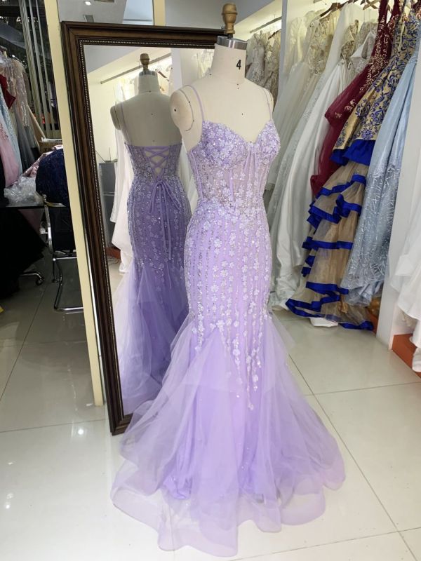 New floral wholesale long gowns evening prom dresses with corset top 2025 for girl