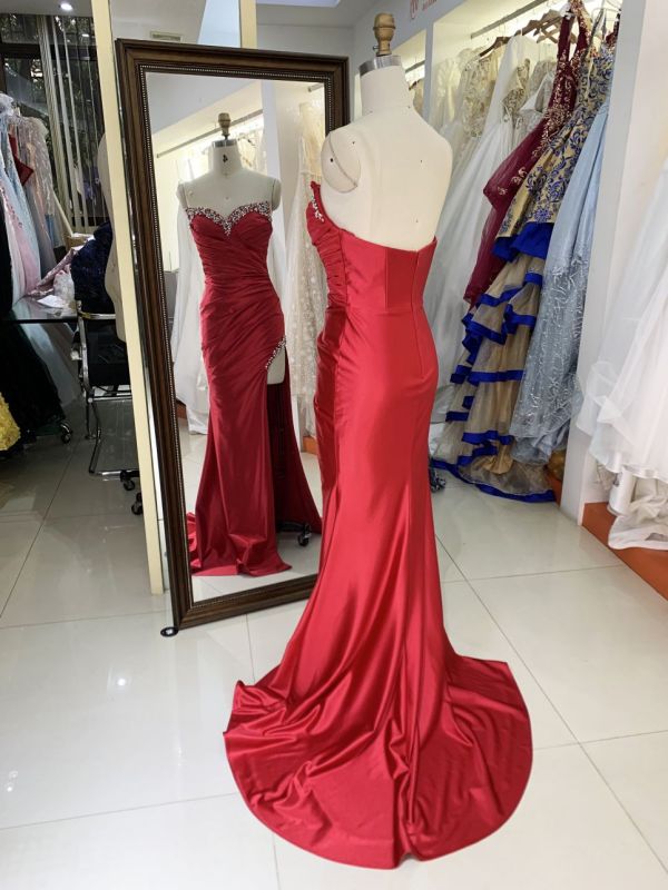 Wholesale new rose gold corset beading see through mermaid glitter zipper up back prom dresses 2025