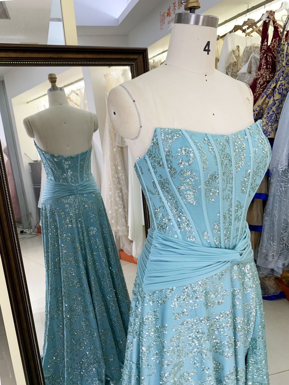 New pleat glitter dresses women for prom wholesale long gowns evening 2025 for girl