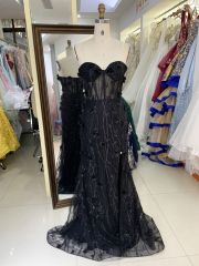 New glitter 3D floral sweetheart mermaid wholesale long gowns girl dress prom 2025