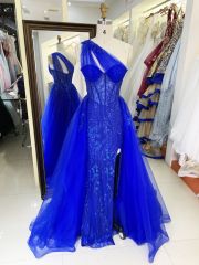 New one shoulder wholesale outfit long gowns evening dresses for prom highschoolers