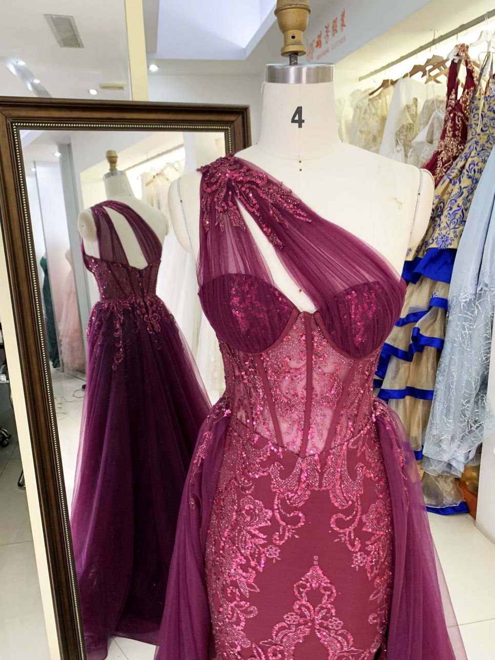 New one shoulder wholesale outfit long gowns evening dresses for prom highschoolers