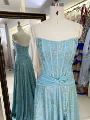 New pleat glitter dresses women for prom wholesale long gowns evening 2025 for girl