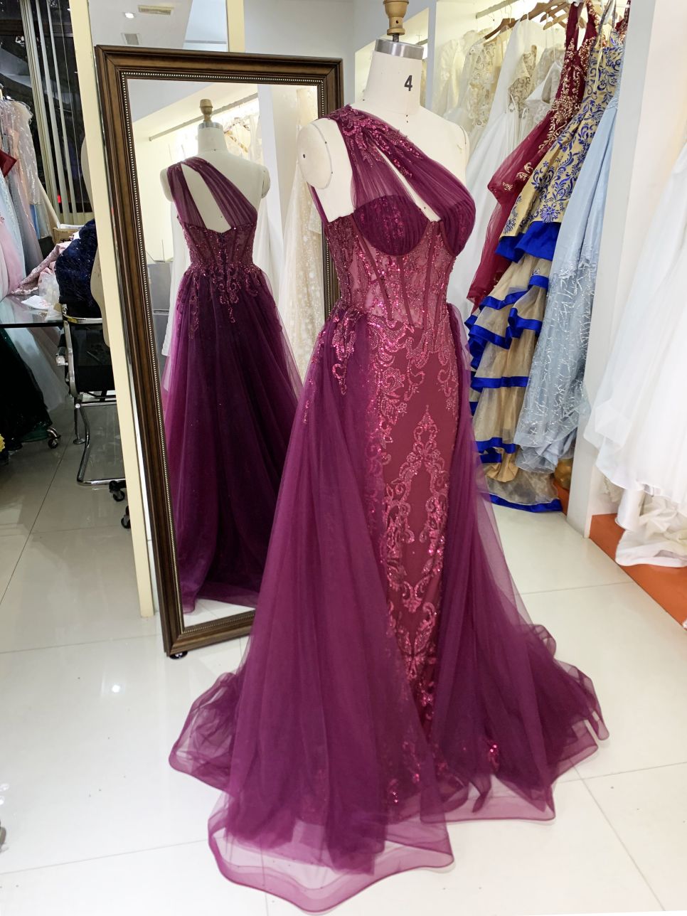 New one shoulder wholesale outfit long gowns evening dresses for prom highschoolers