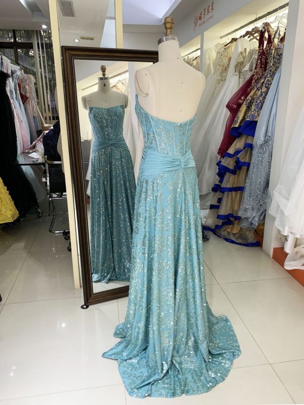 New pleat glitter dresses women for prom wholesale long gowns evening 2025 for girl