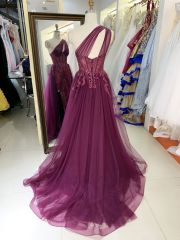 New one shoulder wholesale outfit long gowns evening dresses for prom highschoolers