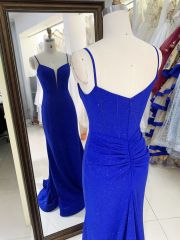 2025 New wholesale royal blue boning long gowns custom formal evening dresses for prom dress girl