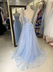 See through corset emerald lilac sleeveless deep V sequin beading tulle mermaid prom evening dresses