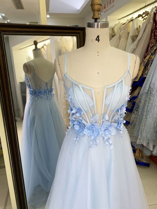 New floral ball gown wholesale long gowns evening prom dress 2025 for young girl