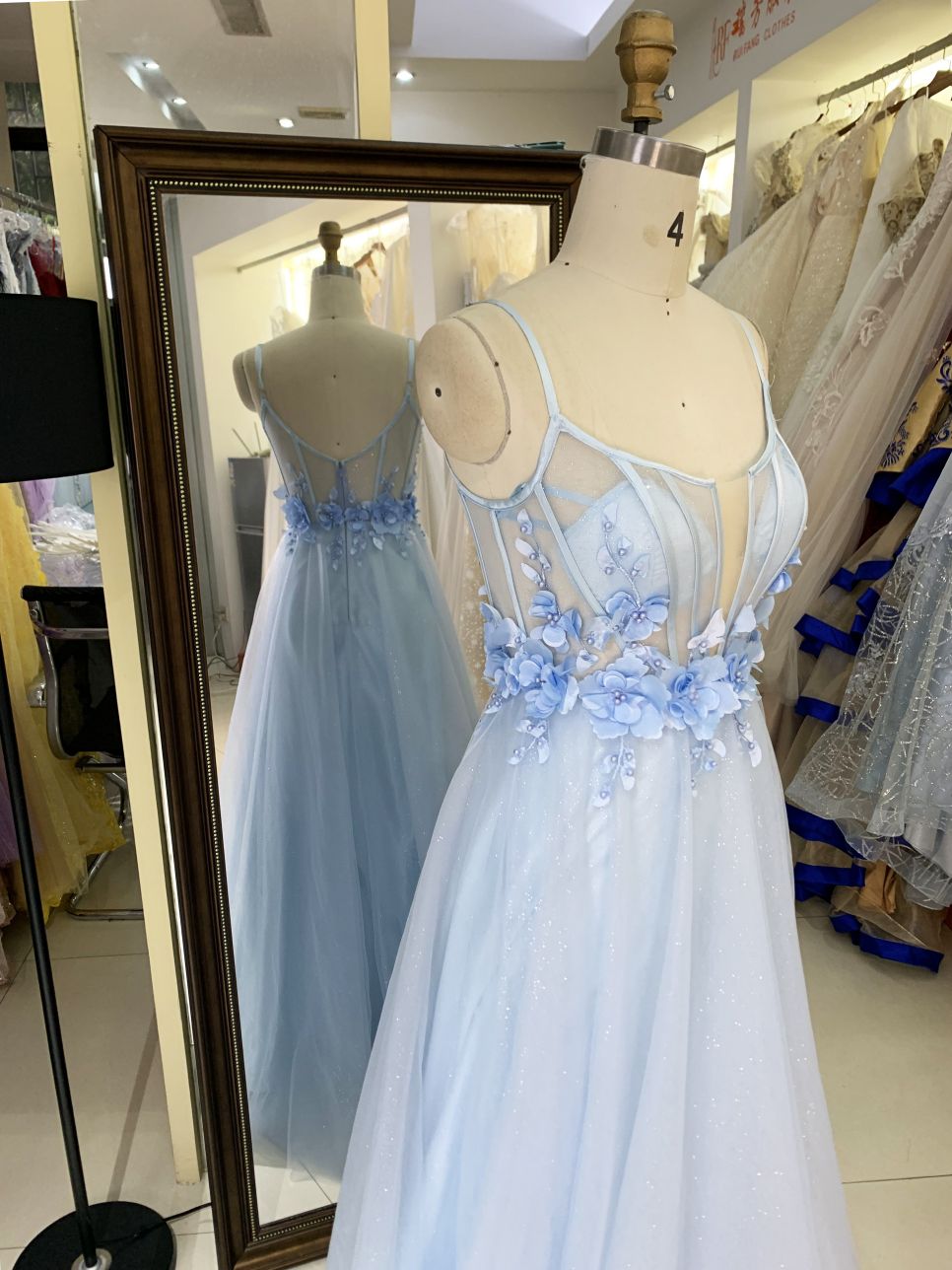 New floral ball gown wholesale long gowns evening prom dress 2025 for young girl