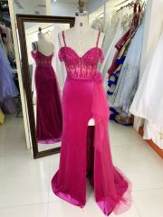 Purple off shoulder rhinestone mermaid corset elegant prom dresses luxurious 2025