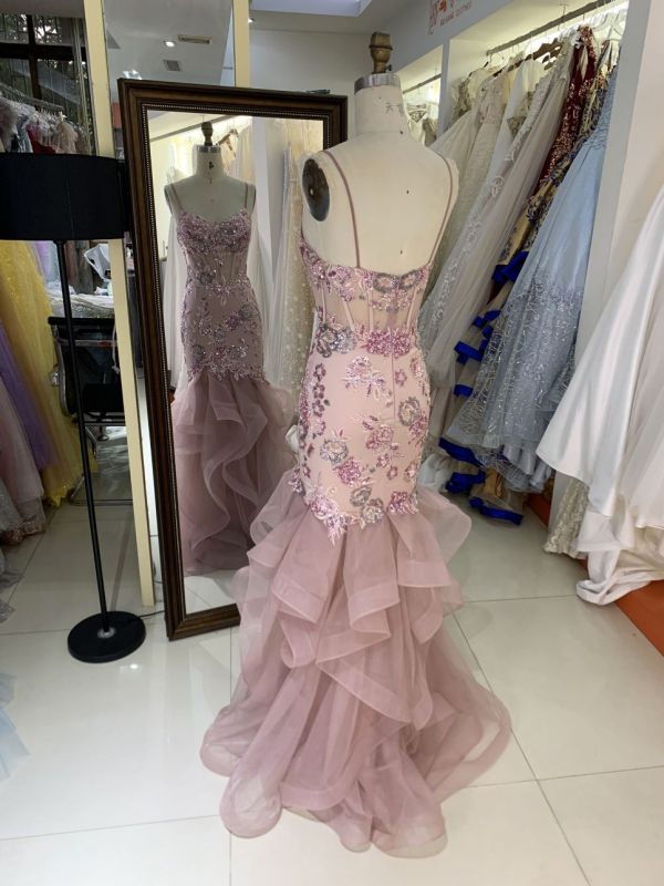Wholesale new navy rhinestone off shoulder A line sleeveless lace up back elegant prom ball gown dress