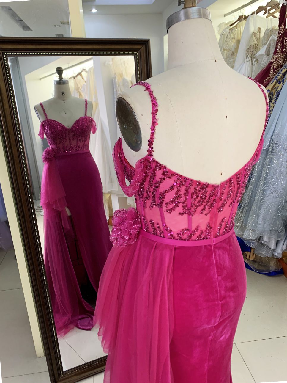 Purple off shoulder rhinestone mermaid corset elegant prom dresses luxurious 2025