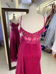 Purple off shoulder rhinestone mermaid corset elegant prom dresses luxurious 2025