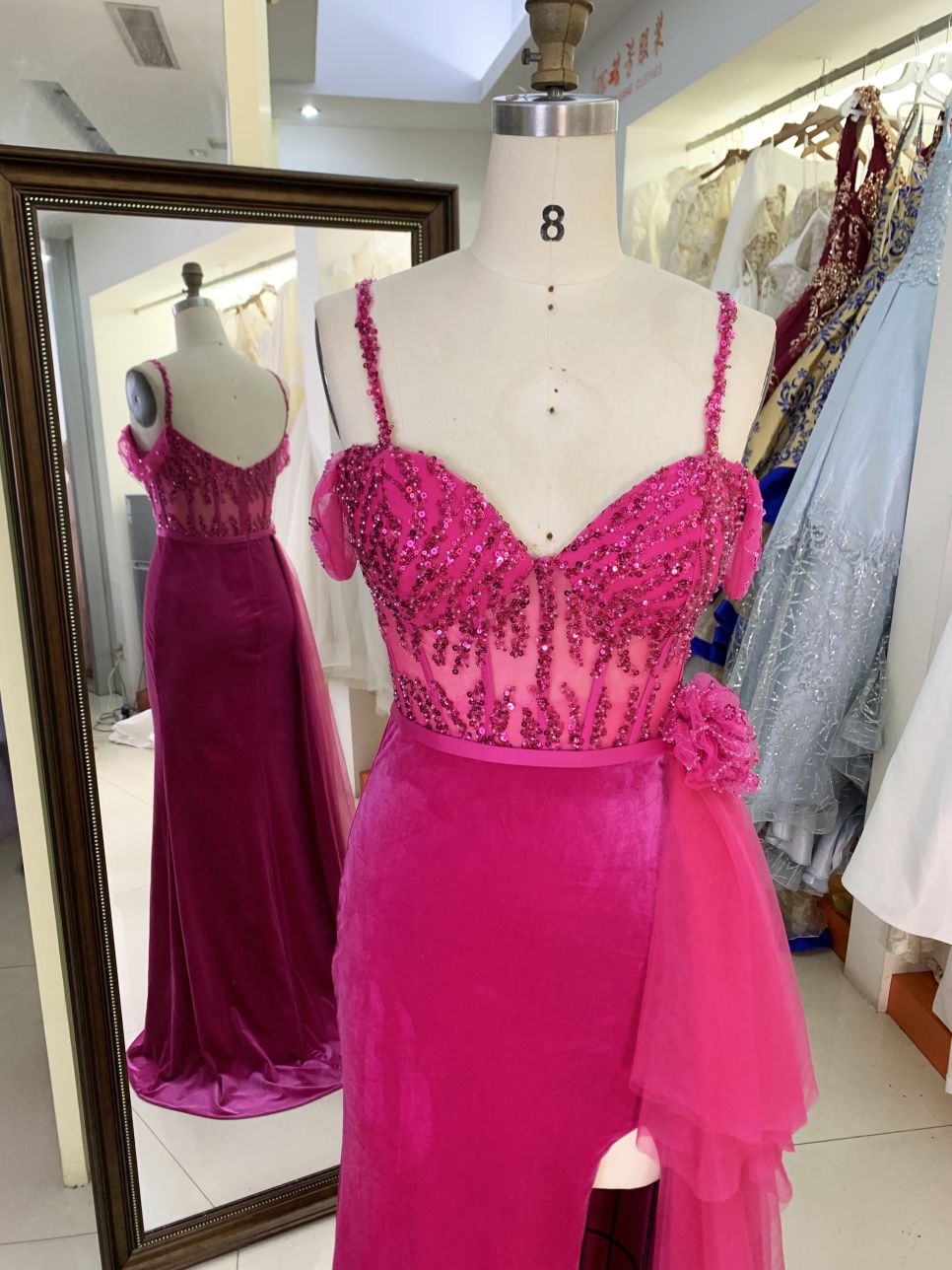 Purple off shoulder rhinestone mermaid corset elegant prom dresses luxurious 2025