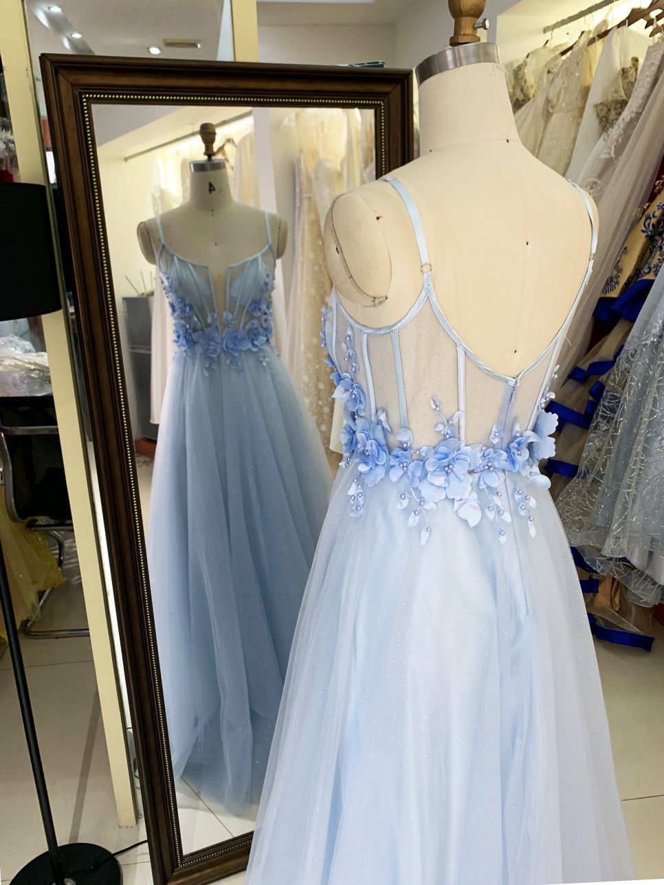 New floral ball gown wholesale long gowns evening prom dress 2025 for young girl