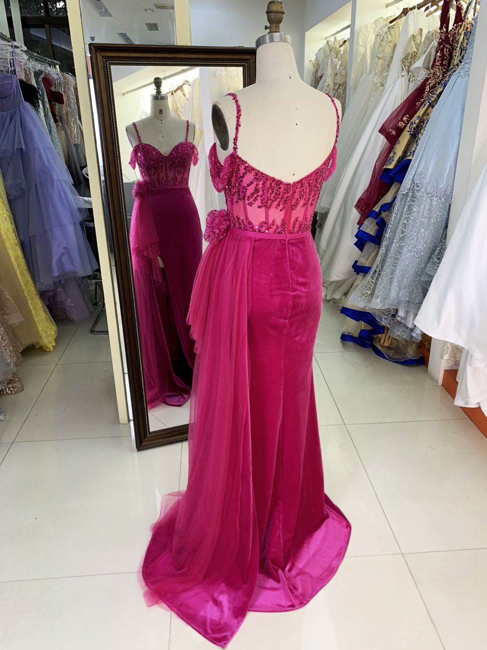 Purple off shoulder rhinestone mermaid corset elegant prom dresses luxurious 2025