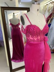 Purple off shoulder rhinestone mermaid corset elegant prom dresses luxurious 2025