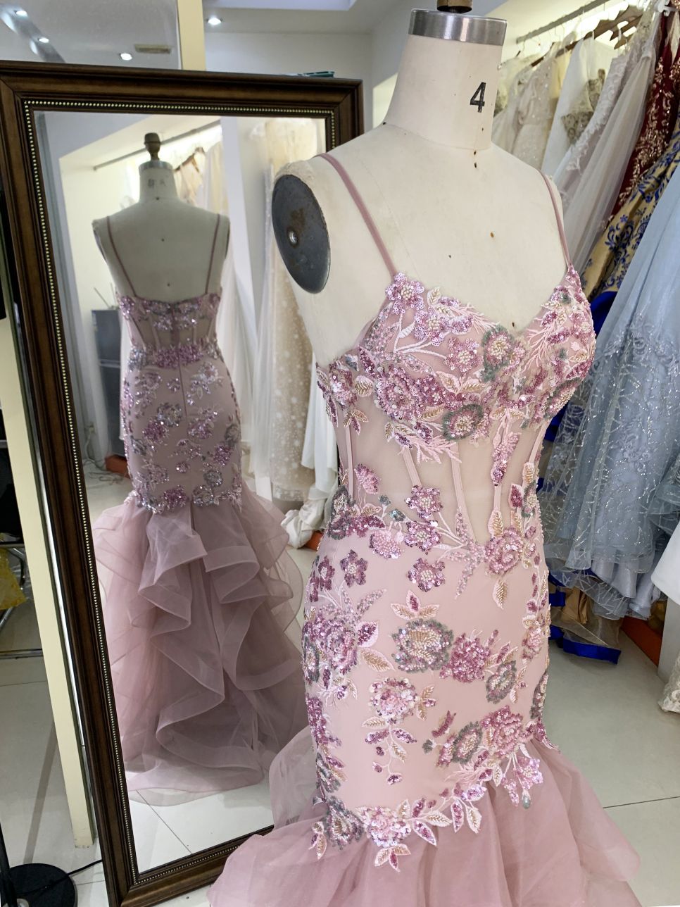 Wholesale new navy rhinestone off shoulder A line sleeveless lace up back elegant prom ball gown dress
