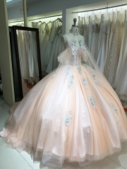 Off shoulder flower 15 pink quinceanera dresses elegant new 2024 for girl long gowns evening dress