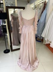 2025 New elegant satin a Line Skirt Long Plus Size Dresses Fat Mother of The Women Clothing 2025 Natural