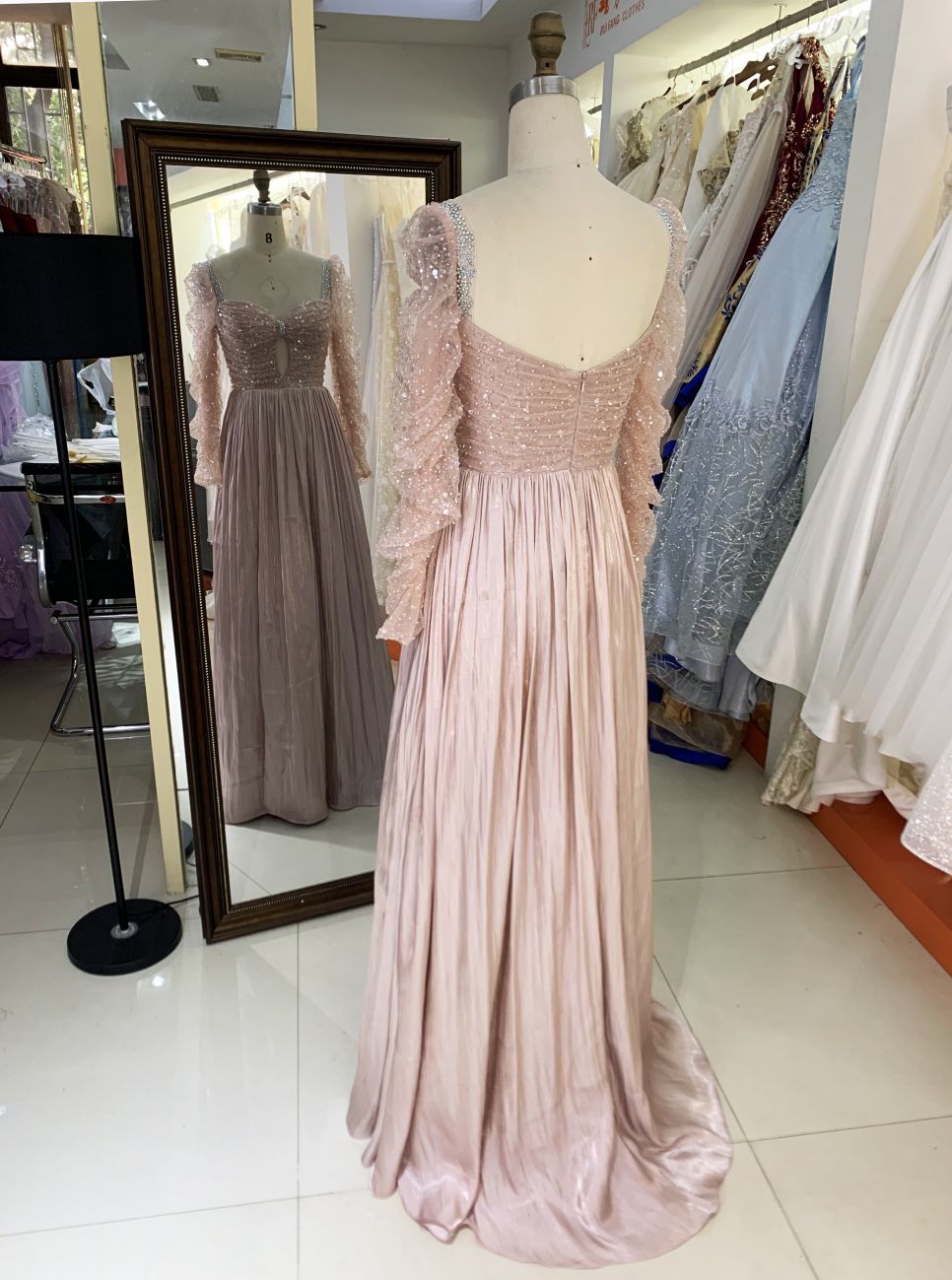 2025 New elegant satin a Line Skirt Long Plus Size Dresses Fat Mother of The Women Clothing 2025 Natural