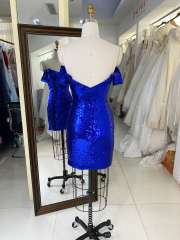 2025 New style homecoming dresses elegant off shoulder jacquard slim Dresses for Ladies Party Homecoming