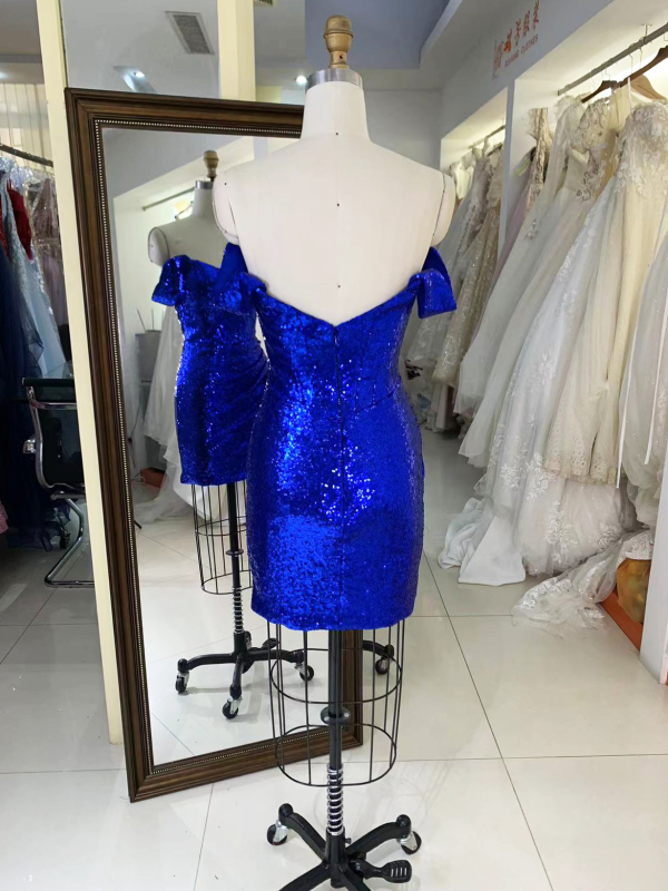 2025 New style homecoming dresses elegant off shoulder jacquard slim Dresses for Ladies Party Homecoming