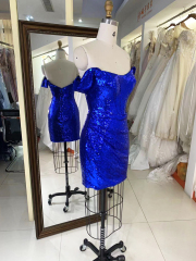 2025 New style homecoming dresses elegant off shoulder jacquard slim Dresses for Ladies Party Homecoming