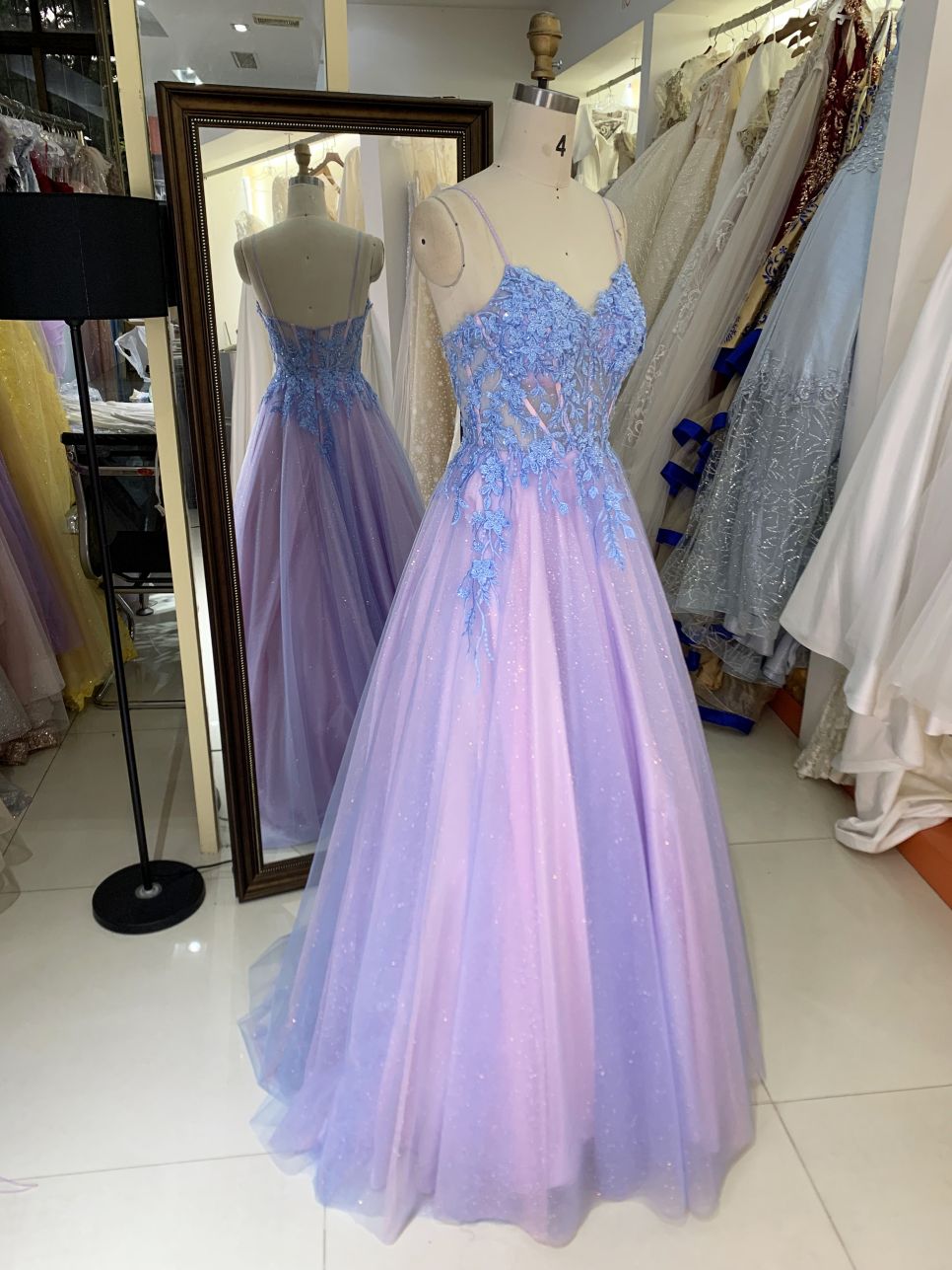 Spaghetti V-neck corset zipper up wholesale women long flower evening elegant prom dresses 2025