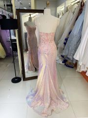 Women formal flower wholesale boning sequin fabric long mermaid evening elegant prom dresses 2025