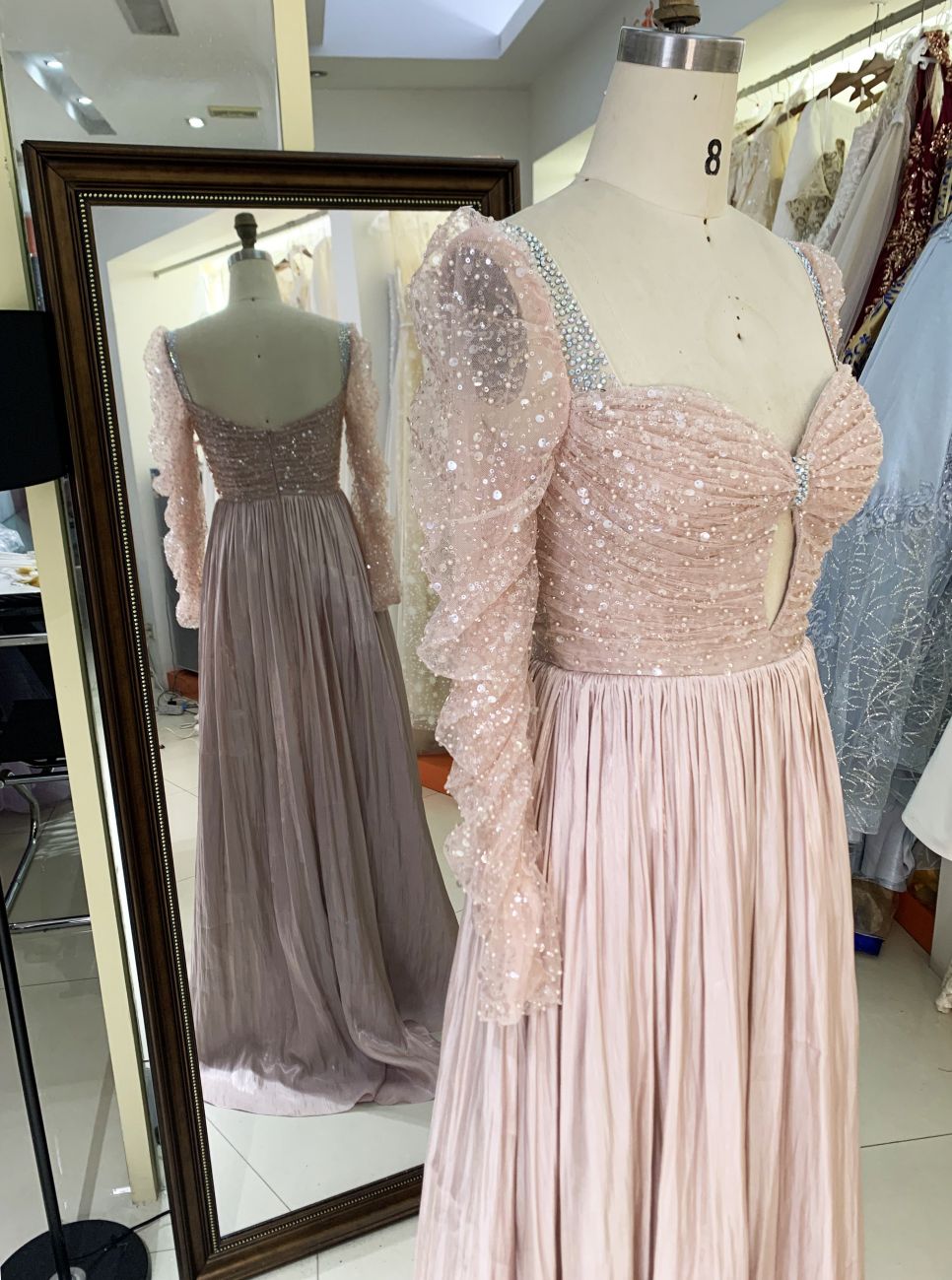 2025 New elegant satin a Line Skirt Long Plus Size Dresses Fat Mother of The Women Clothing 2025 Natural