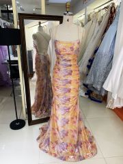New multi color sequin formal elegant mermaid formal fitted evening wholesale prom dresses 2025