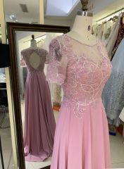 2025 New Fashion chiffon A Line Plus size custom bridal wedding women elegant dress for Mother Natural