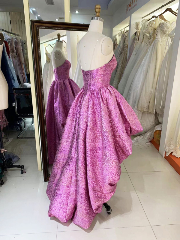 2025 New fashion design jacquard ruffle skirt sweetheart party dress high-low princess evening dress