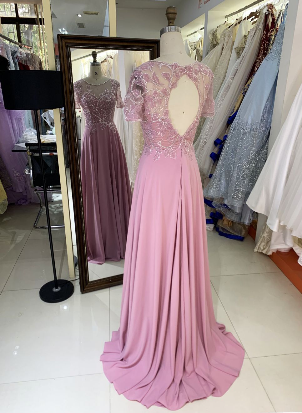 2025 New Fashion chiffon A Line Plus size custom bridal wedding women elegant dress for Mother Natural