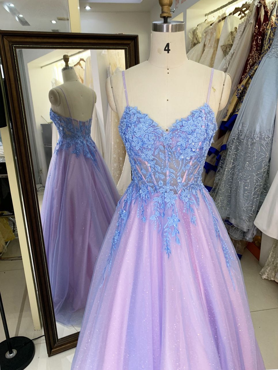 Spaghetti V-neck corset zipper up wholesale women long flower evening elegant prom dresses 2025
