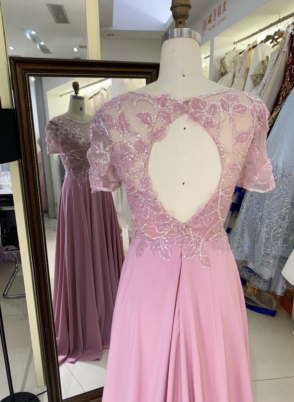 2025 New Fashion chiffon A Line Plus size custom bridal wedding women elegant dress for Mother Natural