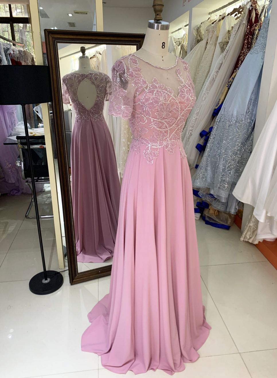 2025 New Fashion chiffon A Line Plus size custom bridal wedding women elegant dress for Mother Natural