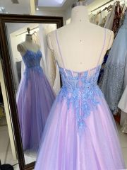 Spaghetti V-neck corset zipper up wholesale women long flower evening elegant prom dresses 2025