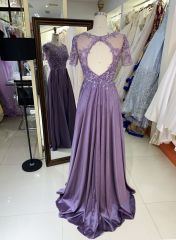 2025 New satin a Line Skirt Long Plus Size Women's Evening Dress Fat Mother of The Women clothing Natural